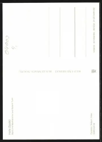 AK Halle /Saale, Marktplatz mit Marktkirche und Rotem Turm