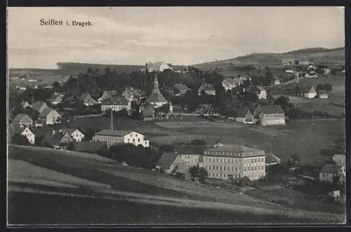 AK Seiffen i. Erzgeb., Totalansicht aus der Vogelschau