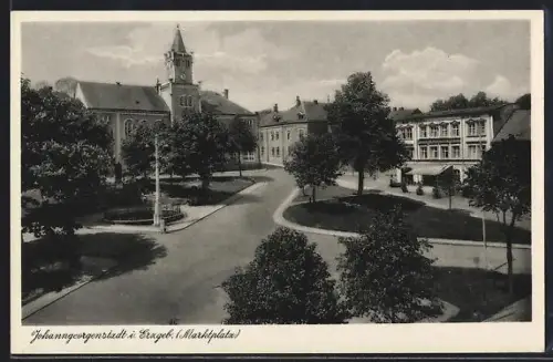 AK Johanngeorgenstadt, Marktplatz