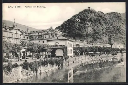 AK Bad Ems, Kurhaus mit Bäderley