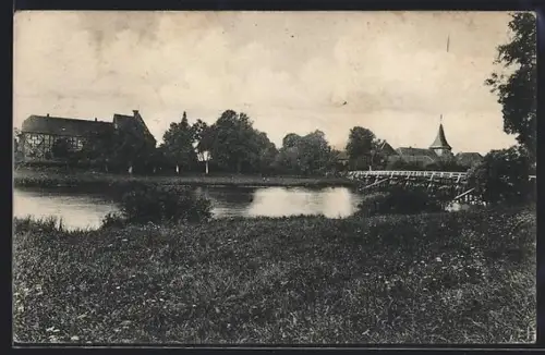 AK Ahlden a. Aller, Teilansicht mit Uferbereich