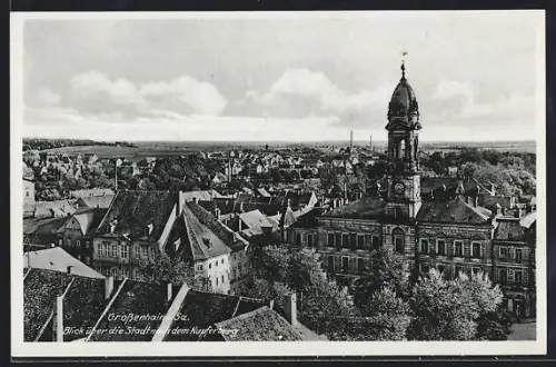 AK Grossenhain i. Sa., Blick über die Stadt nach dem Kupferberg