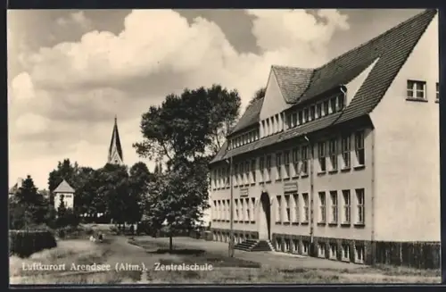 AK Arendsee /Altm., Partie an der Zentralschule