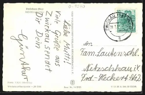 AK Zwickau /Sa., HO-Ringkaffee