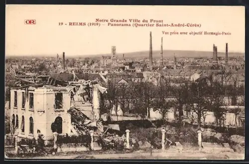 AK Reims, Notre Grande Ville du Front, Panorama, Quartier Saint-André-Cérès