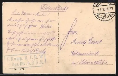 AK Sainte-Marie-à-Py, Blick auf das zerstörte Dorf