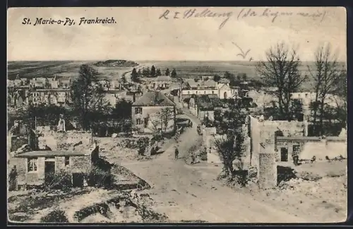 AK St-Marie-a-Py, Blick auf die Ortschaft