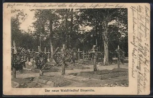 AK Binarville, Der neue Waldfriedhof