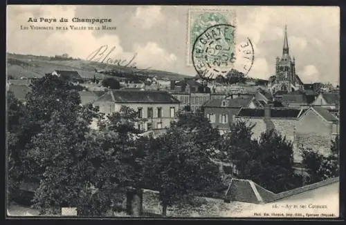 AK Ay /Vallée de la Marne, Panorama