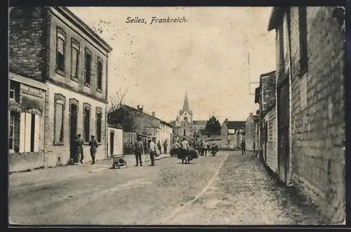 AK Selles /Marne, unr rue