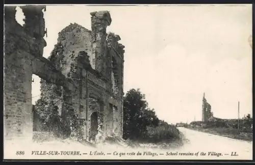 AK Ville-sur-Tourbe, L`École, Ce qui reste du Village