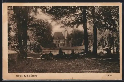 AK Boult a.d. Suippe, Vue du château et du parc environnant