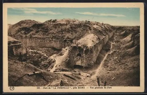AK La Pompelle /Reims, Vue générale du Fort de La Pompelle