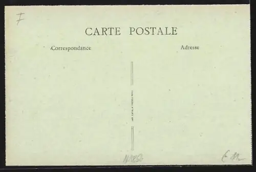 AK Reims, Les Ruines de l`Église St-Jacques et la rue de Vesle