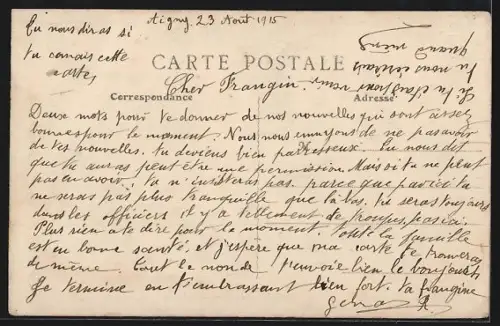 AK Aigny /Marne, Café de la Place avec des habitants devant le bâtiment