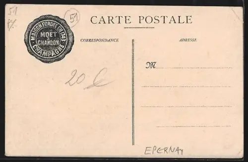 AK Épernay, Moët & Chandon, Pressurage du raisin