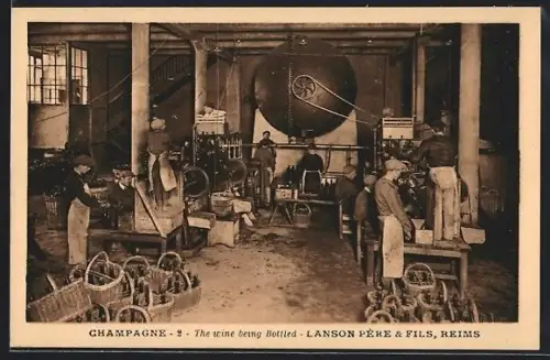AK Reims, Mise en bouteille du vin chez Lanson Père & Fils