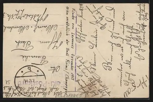 AK Lavannes, Vue de l`église du village avec maisons environnantes