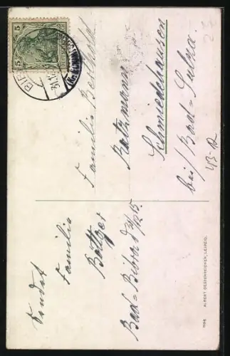 AK Wanderer senden Neujahrswünsche, Reichsflagge, Heiliges Glück, heut jung zu sein!