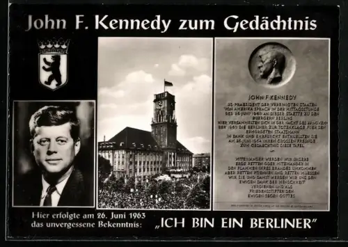 AK Berlin, Präsident der USA John F. Kennedy, Ich bin ein Berliner-Zitat