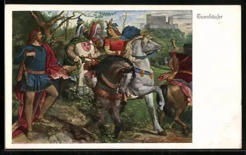 AK Szene aus Tannhäuser