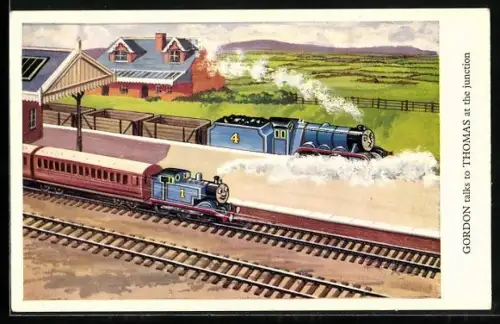 AK Locomotive Gordon talks to Thomas at the junction, Comic