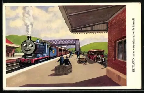 AK Locomotive Edwards looks very pleased with himself, Comic