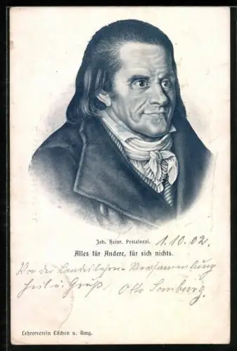 AK Porträt Pädagoge Johann Heinrich Pestalozzi