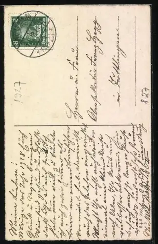 AK Fleischer mit Fleischwaren und Wurstwaren und Glücksschwein