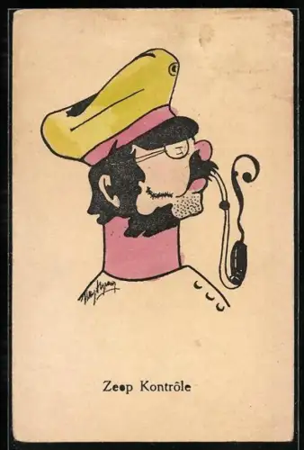 AK Zeep Kontrôle, Raucher mit Pfeife