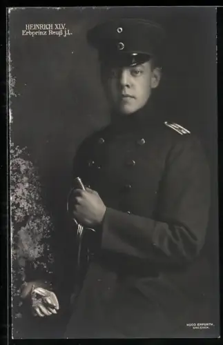 AK Heinrich XIV., Erbprinz Reuss in Uniform