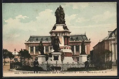 AK Belfort, Monument des 3 Sièges 1813-14, 1815, 1870-71