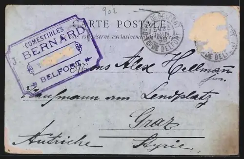 AK Giromagny, Roches du Cerf et Maison Fournel Kolb avec Cascades