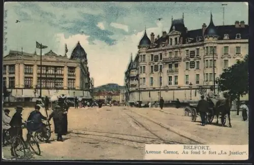 AK Belfort, Avenue Carnot, au fond le fort La Justice