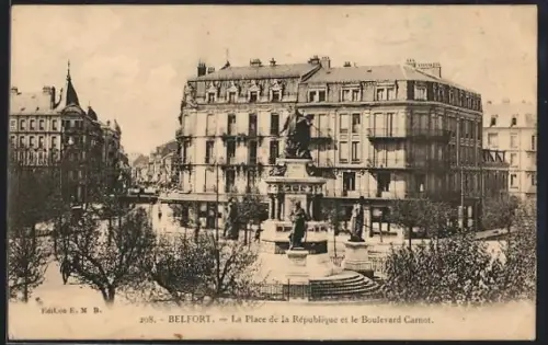 AK Belfort, La Place de la République et le Boulevard Carnot