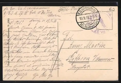 AK Thelus, Schloss nach Sprengung