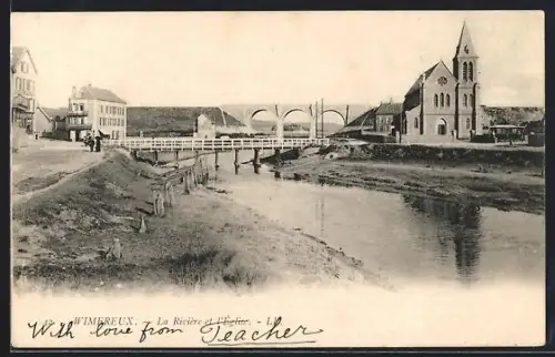 AK Wimereux, La Rievière et l`Église