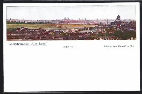 AK Lens, Kampfgelände Um Lens, Schacht von Courrières