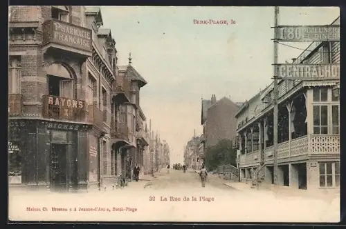 AK Le Berk-Plage, La Rue de la Plage