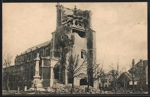 AK Douvrin, L`Église détruite