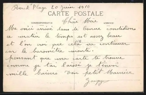 AK Berck-Plage, Esplanade Oswald-Parmentier