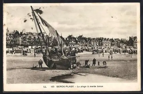 AK Berck-Plage, La plage à marée basse
