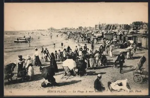 AK Berck-Plage, La Plage à mer haute