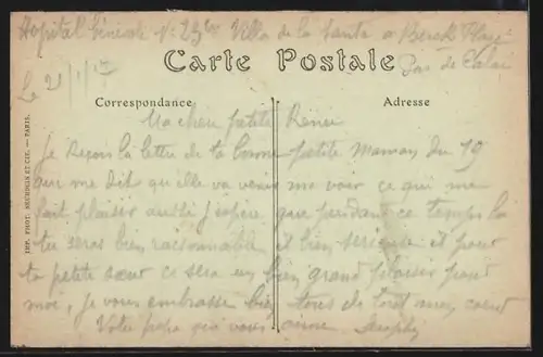 AK Berck-Plage, La Plage à mer haute