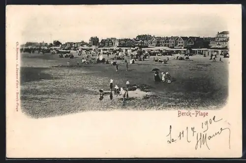 AK Berck-Plage, Vue partielle de la ville et de la plage