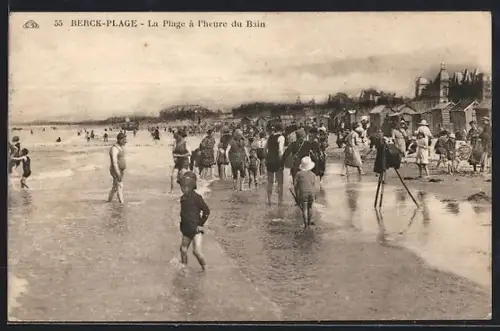 AK Berck-Plage, La Plage à l`heure du Bain