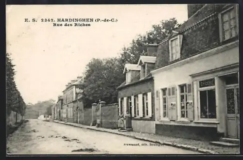 AK Hardinghen /P.-de-C., Rue des Riches