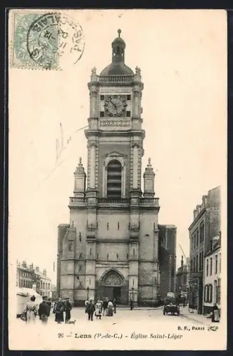 AK Lens /P.-de-C., Église Saint-Léger