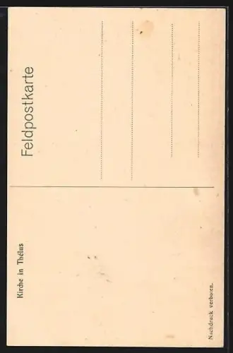 AK Thélus, Ruines de l`église après destruction