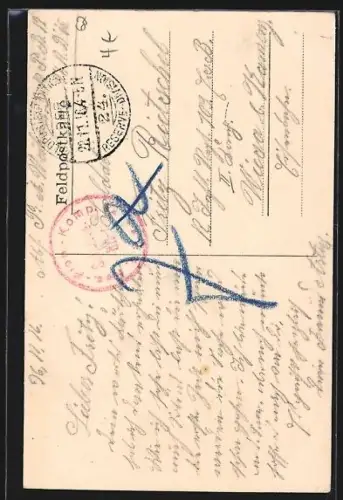 AK Angres, Partie am Souchez-Bach